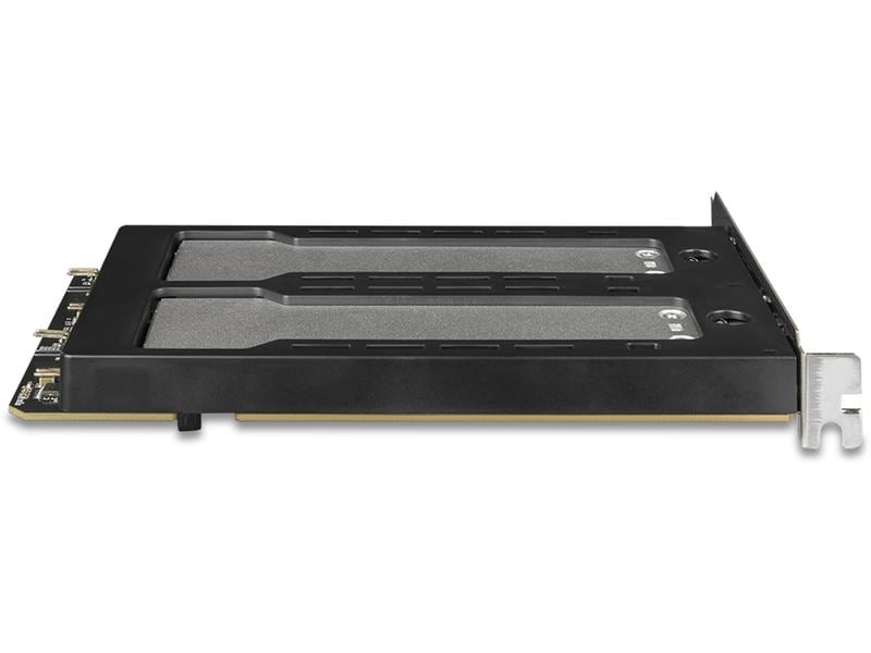ICY DOCK Wechselrahmen ToughArmor MB842MP-B Wechselrahmen für 2x M.2 NVMe SSD für PCIe-Steckplatz