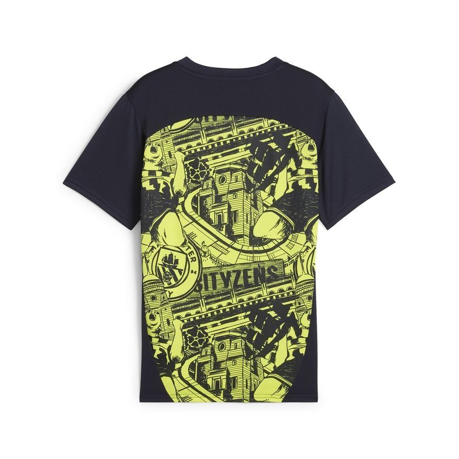 Manchester City T-shirt d'Entraînement Avant-Match - Jaune fluo/Magic Blue Enfant