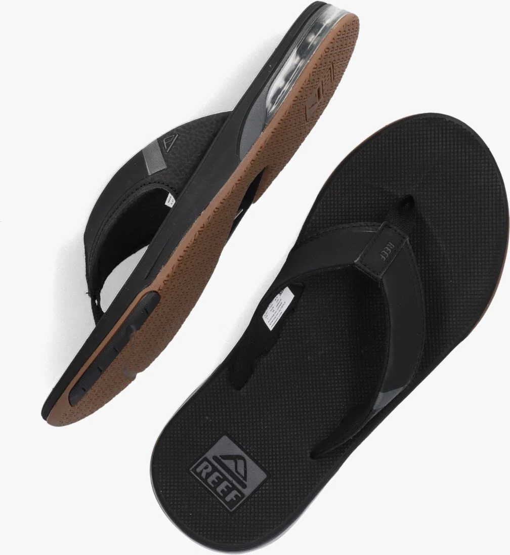 REEF zwarte reef teenslippers fanning