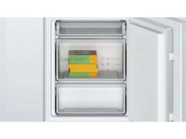 Bosch Serie | 2 KIV86NSE0 - Køleskab/fryser - bund-fryser - til indbygning - niche - bredde: 56 cm - dybde: 55 cm - højde: 177.5 cm - 267 liter - Klasse E