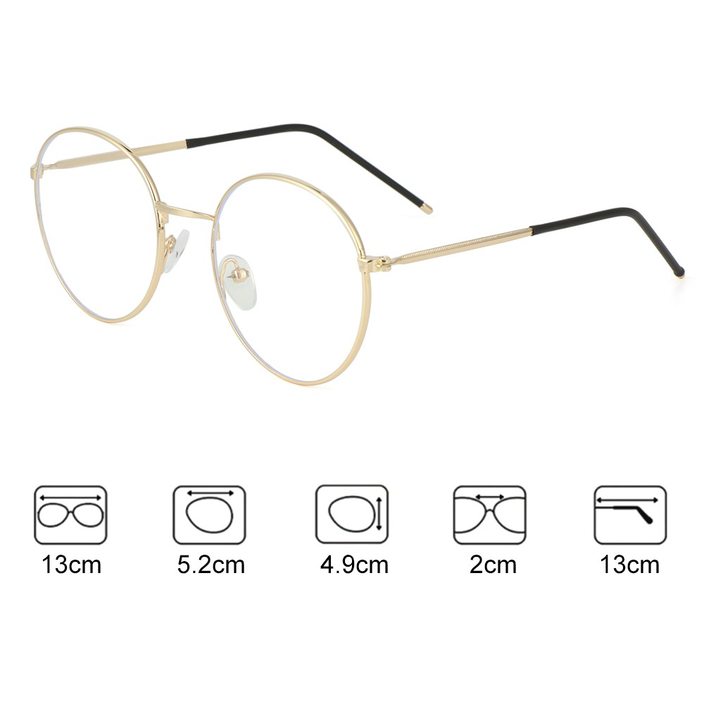 Anti Blue Light Blaulichtfilter Brille Edelstahl Computerbrille - Silber