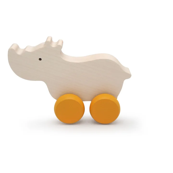 Briki Vroom Vroom Rhino à pousser en bois