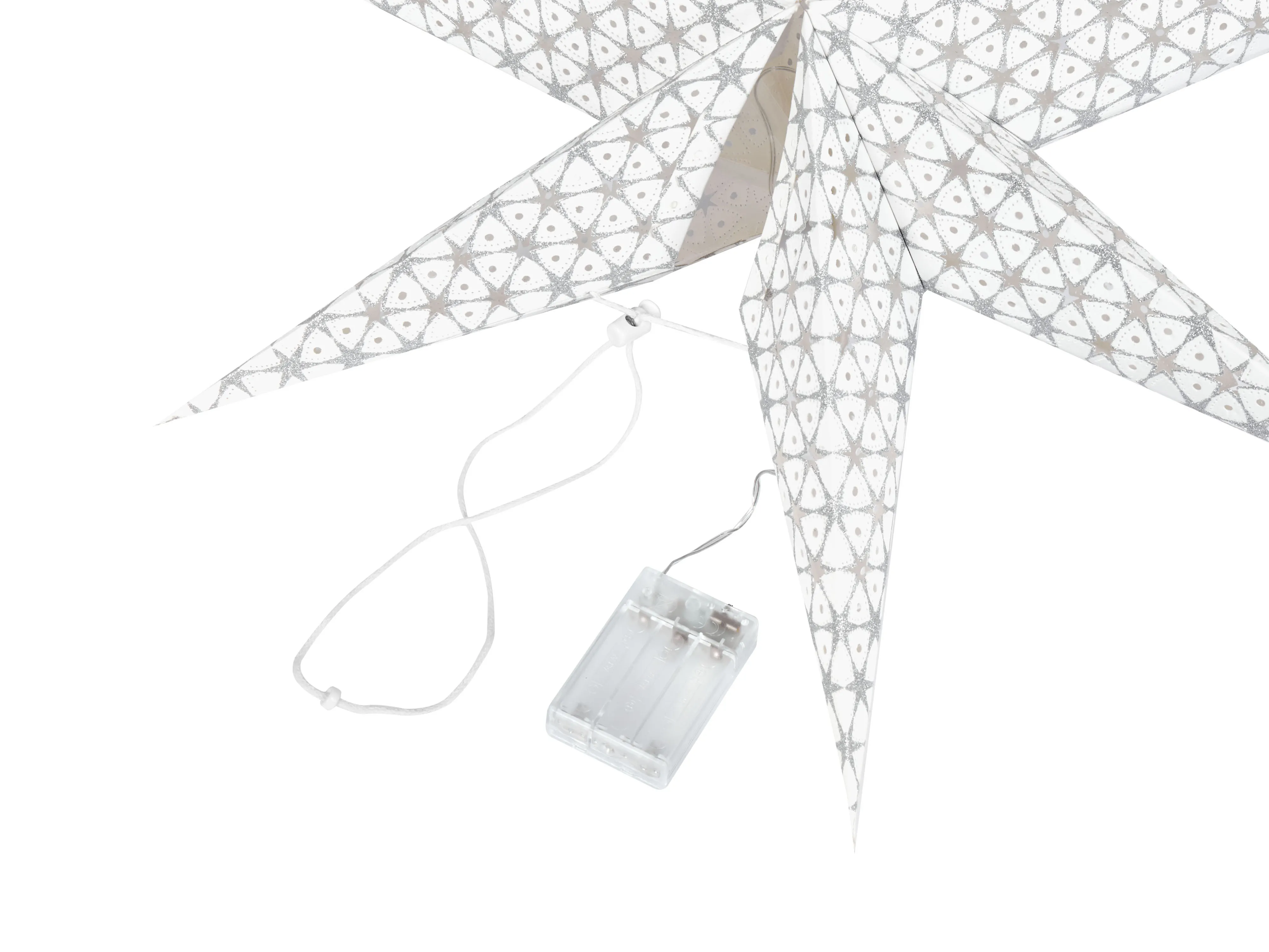 Set van 4 hangende decoraties LED TRISUL Ster 60 cm Meerkleurig