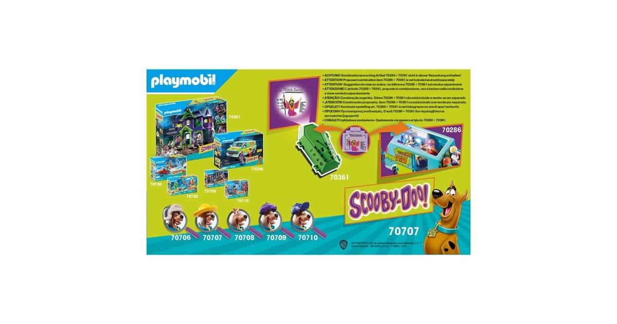 PLAYMOBILSCOOBY-DOO! - Avontuur met Witch Doctor Constructiespeelgoed  (70707)