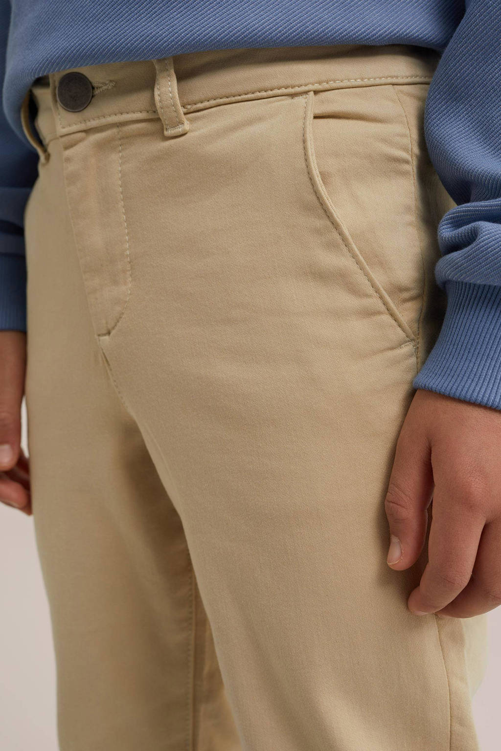 slim fit broek beige