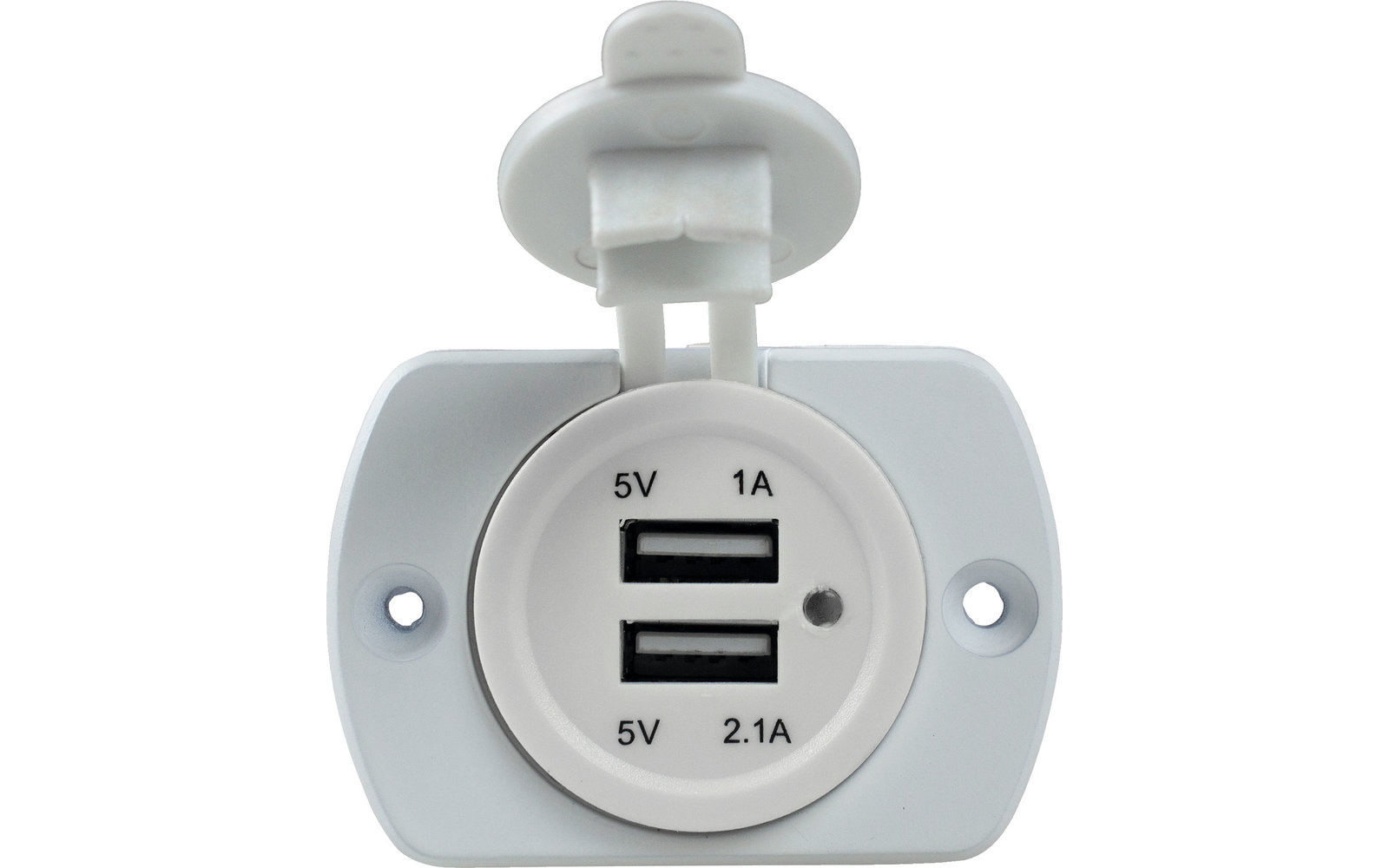 USB Einbau-Dose 2-fach weiß