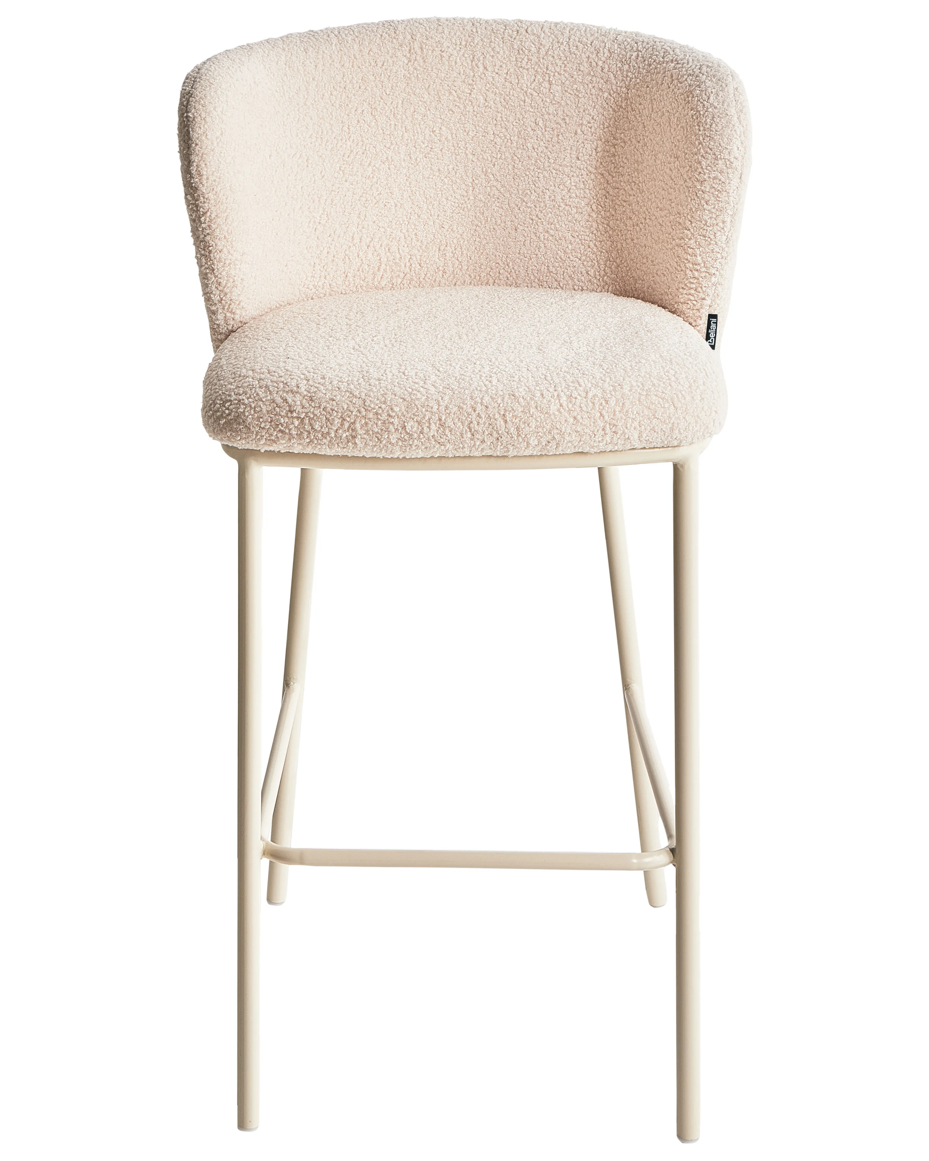 Set van 2 barstoelen MINA II Bouclé Lichtbeige