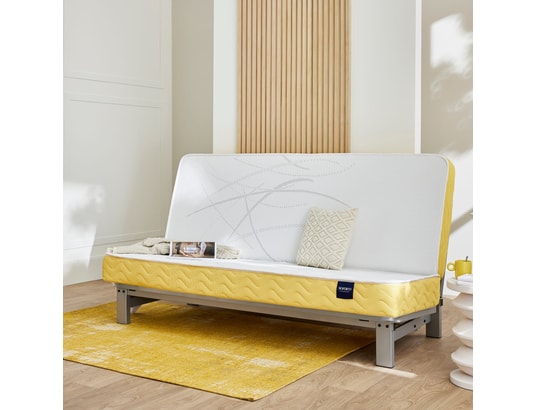 SOMEO - Matelas mousse aurore 400 clic-clac blanc 70+70x190 (clic cl...