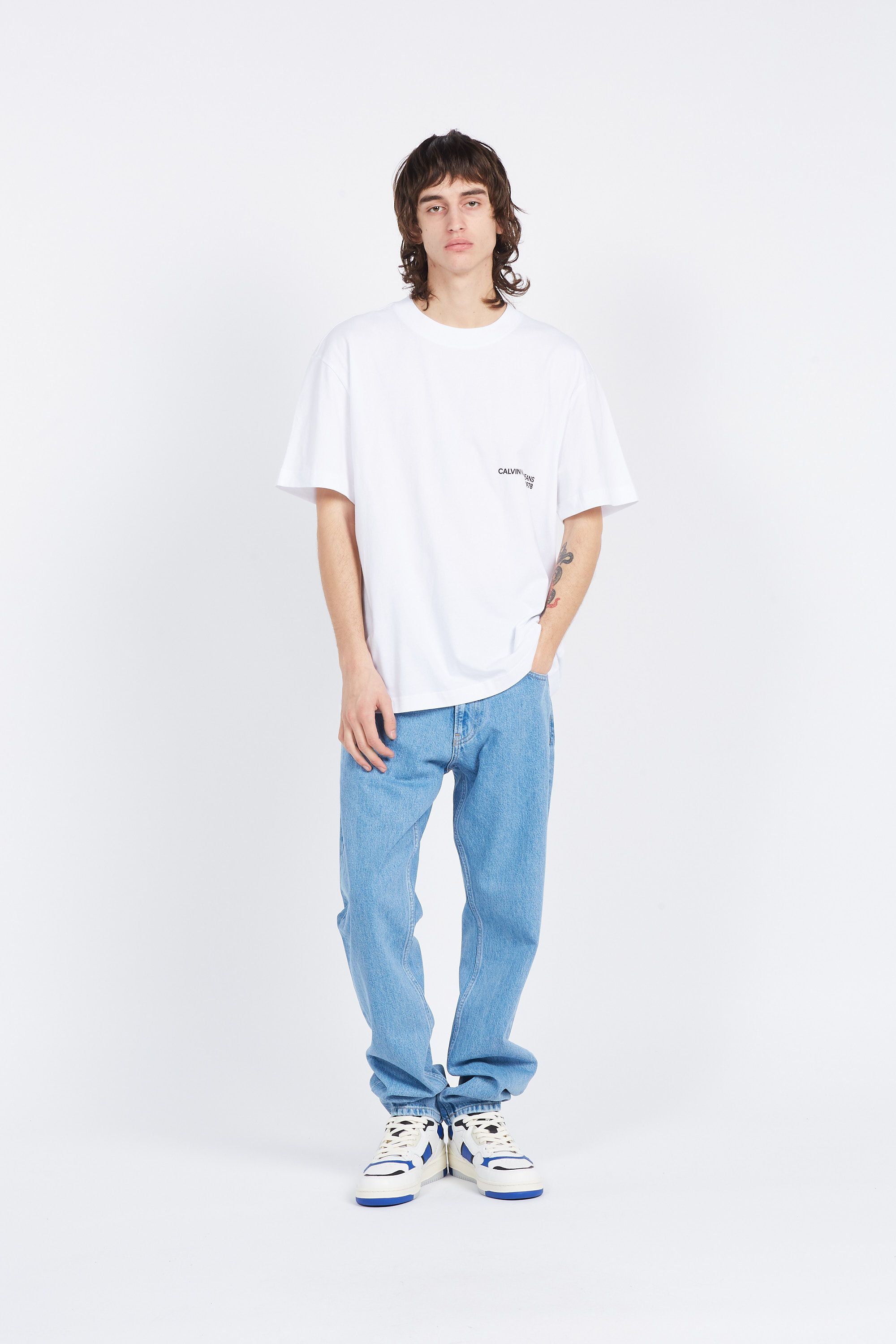 CALVIN KLEIN JEANS T-shirt  CK SPRAY TEE Blanc
