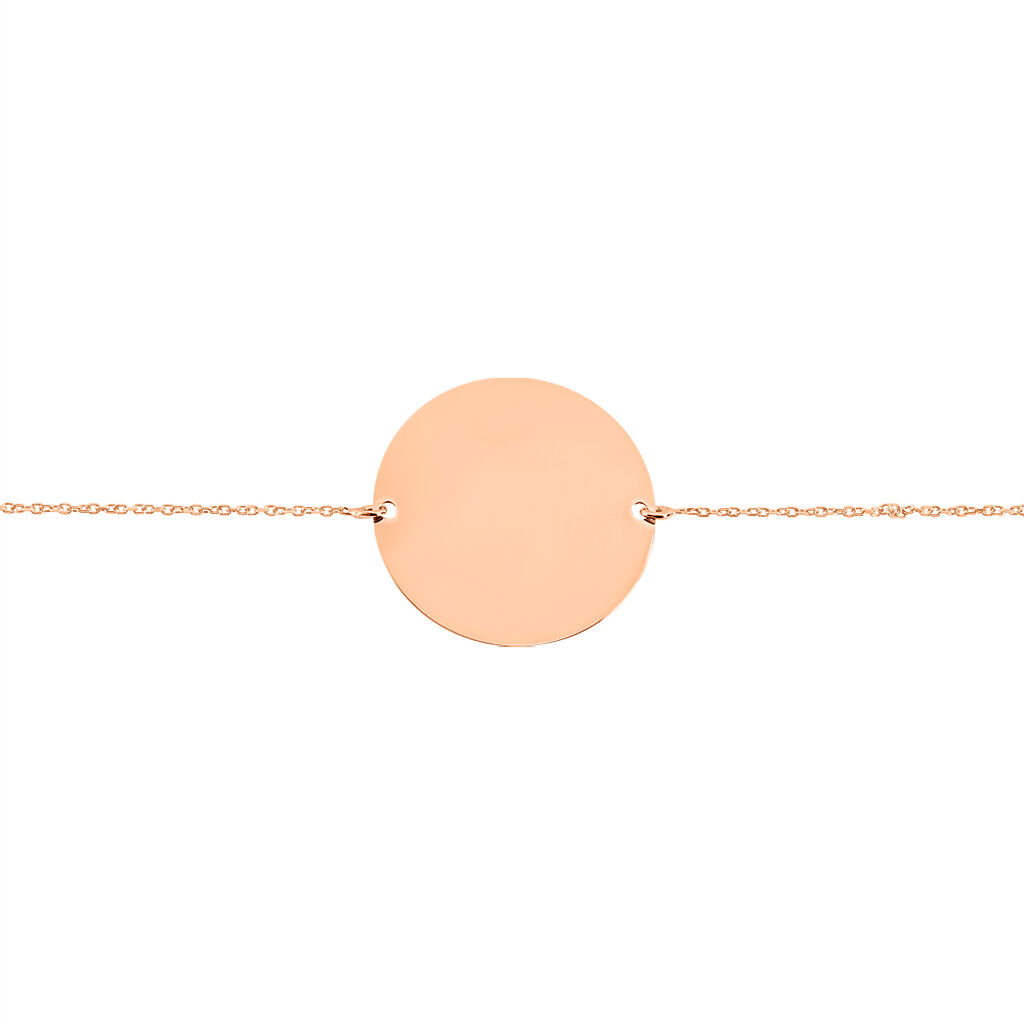 Bracelet Pastille Gravable Or Rose