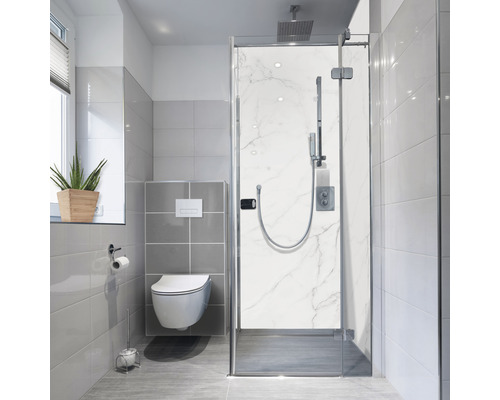 Douchewandfolie mySpotti Fresh Marble White 255 x 100 cm