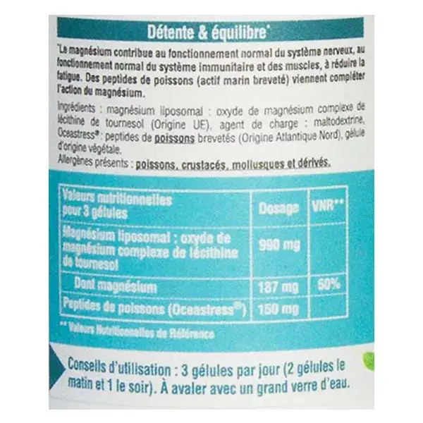 Nat & Form Vitamines & Minéraux Magnésium Liposomal 60 gélules végétales
