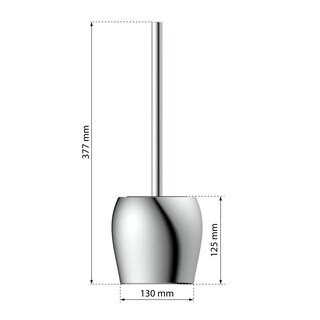 eisl WC-Bürstenhalter Chrom 12x38x12 cm
