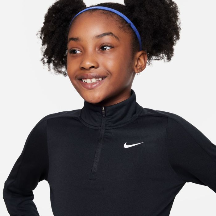 Nike Junior Trøjer Dri-FIT Long Sleeve Half Zip Top Sort