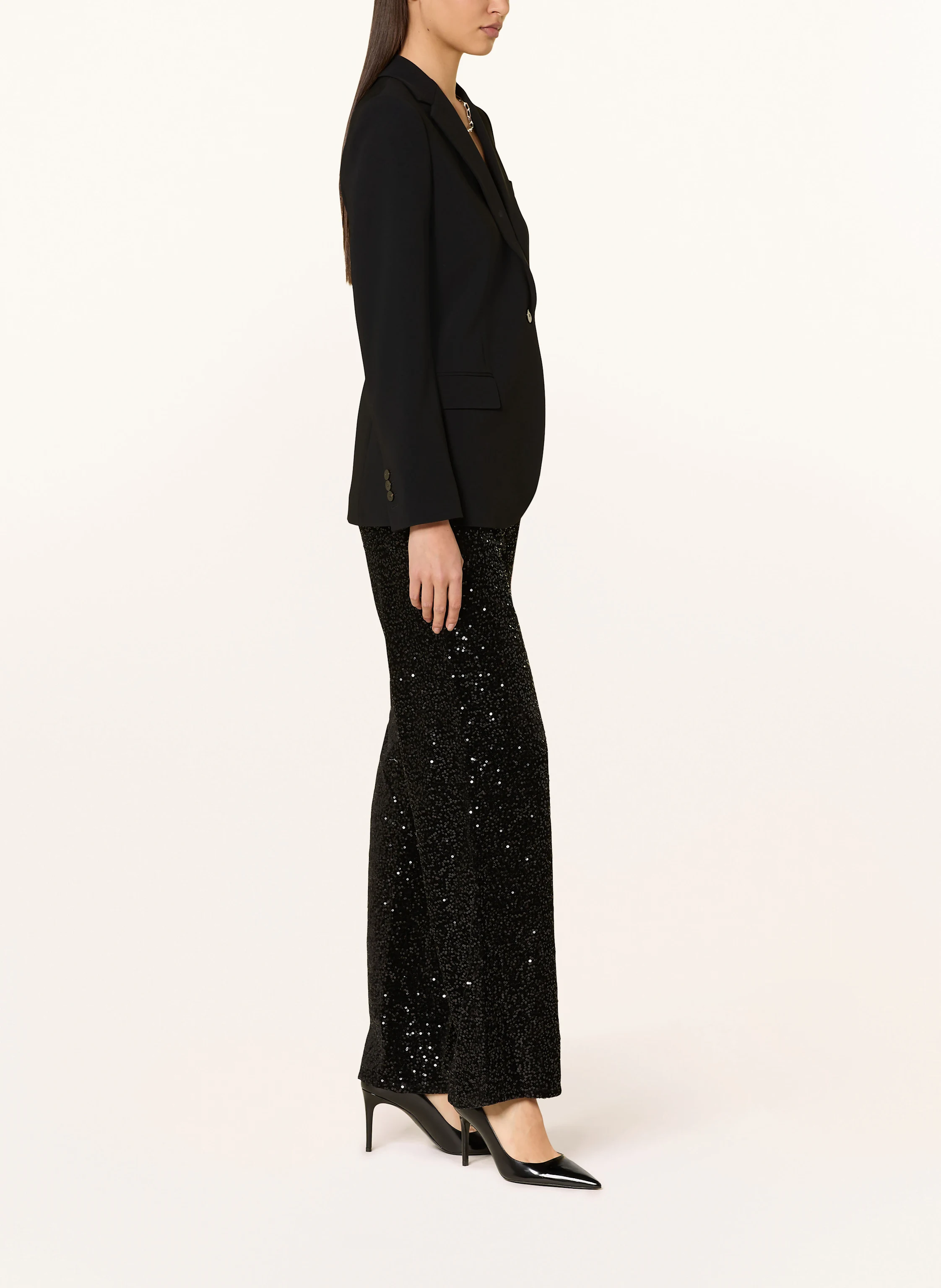 Princess GOES HOLLYWOOD Marlenehose aus Samt mit Pailletten