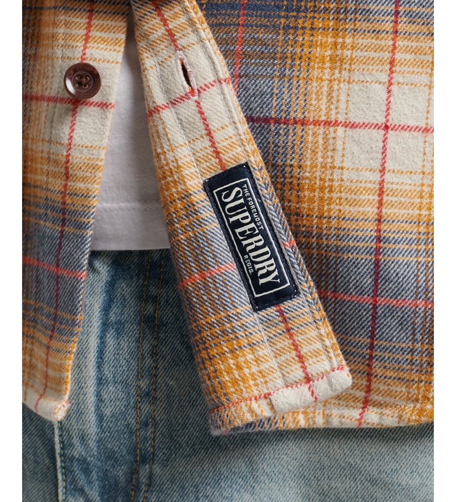 Sobretudo xadrez azul vintage da Superdry
