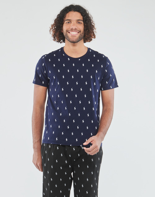 Polo Ralph Lauren - SLEEPWEAR-S/S CREW-SLEEP-TOP Marino / Blanco