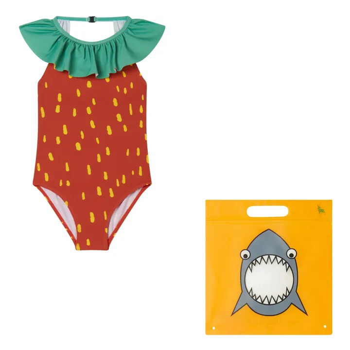 Stella McCartney Kids Maillot de Bain Une Pièce Fraise | Rouge