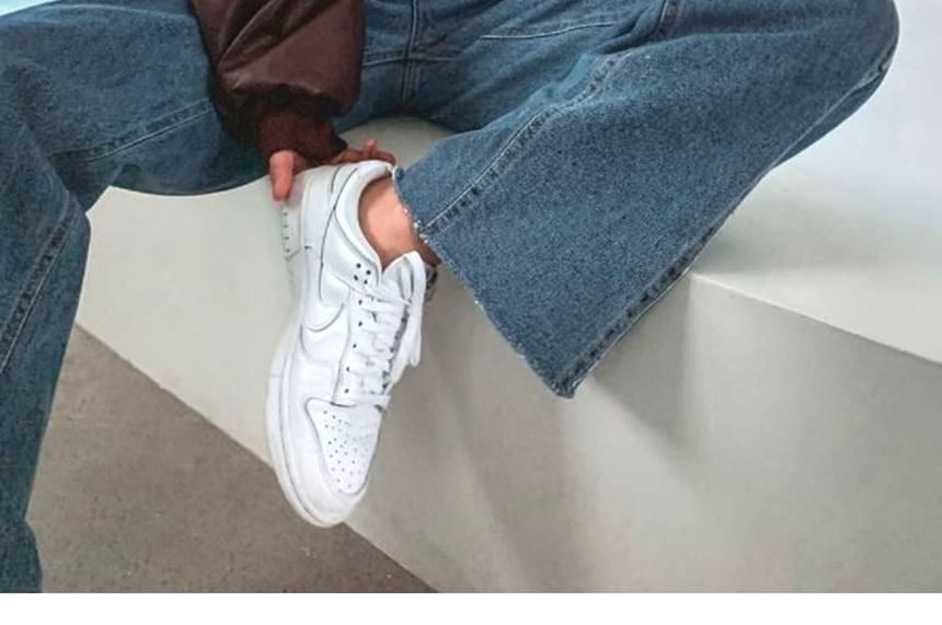 SeoulPop - Unisex Color-Block Faux Leather Baseballjack