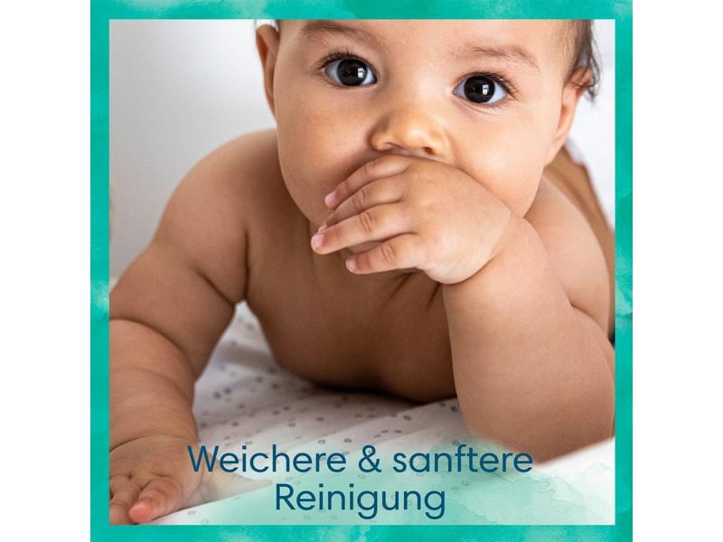 Pampers Feuchttücher Harmonie Aqua Giga Pack 24 x 48 Stk. Für eine sanfte Reinigung von Gesicht, Hand oder Po Ihres Babys