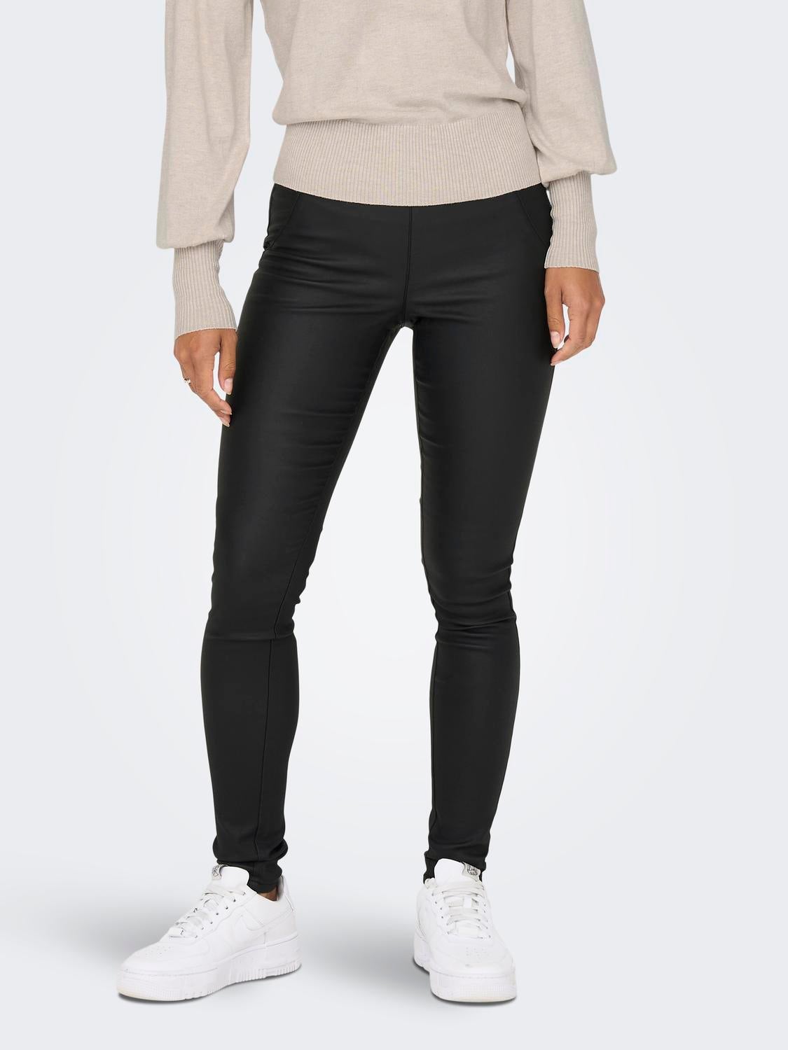 ONLKEIRA-ROCK Hohe Taille Skinny Fit Leggings Black