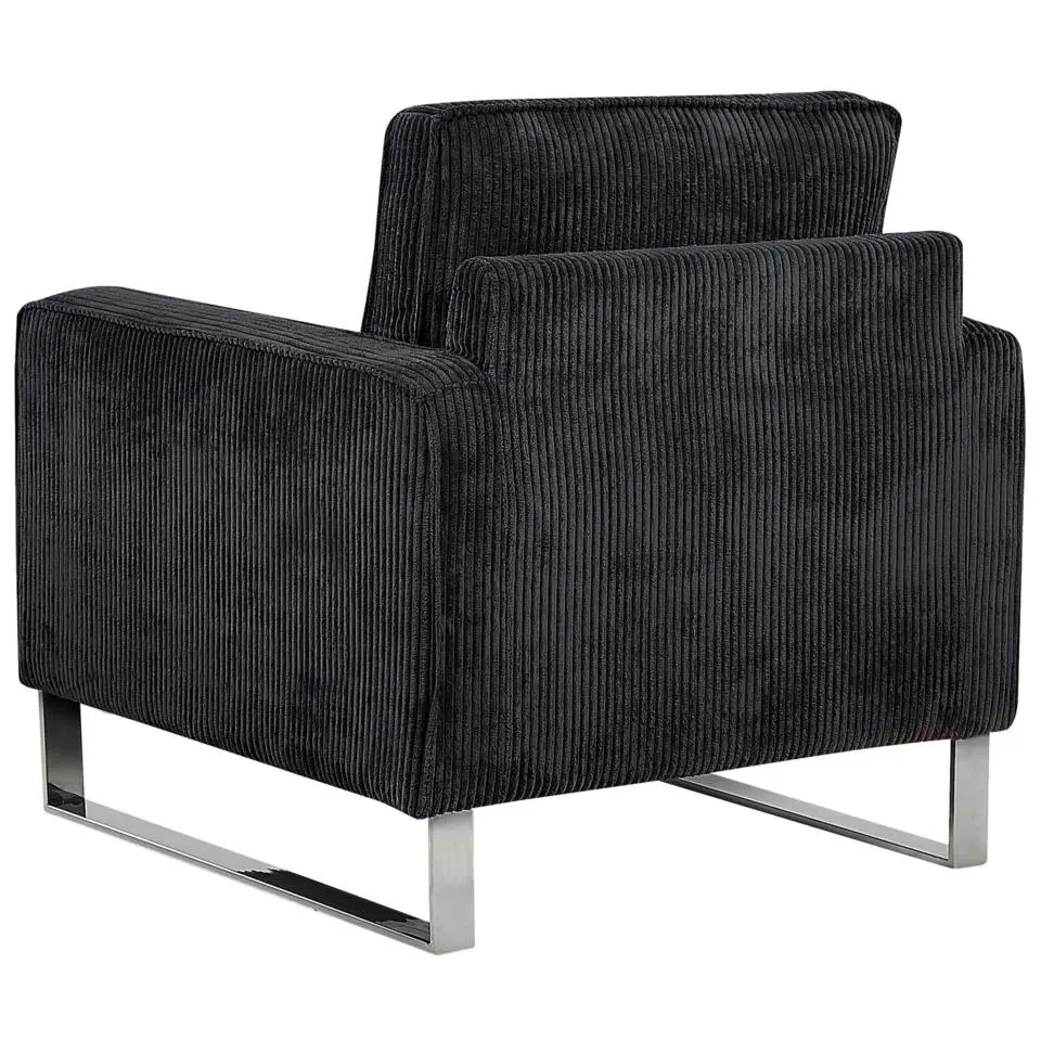VIND - Fauteuil - Zwart - Corduroy