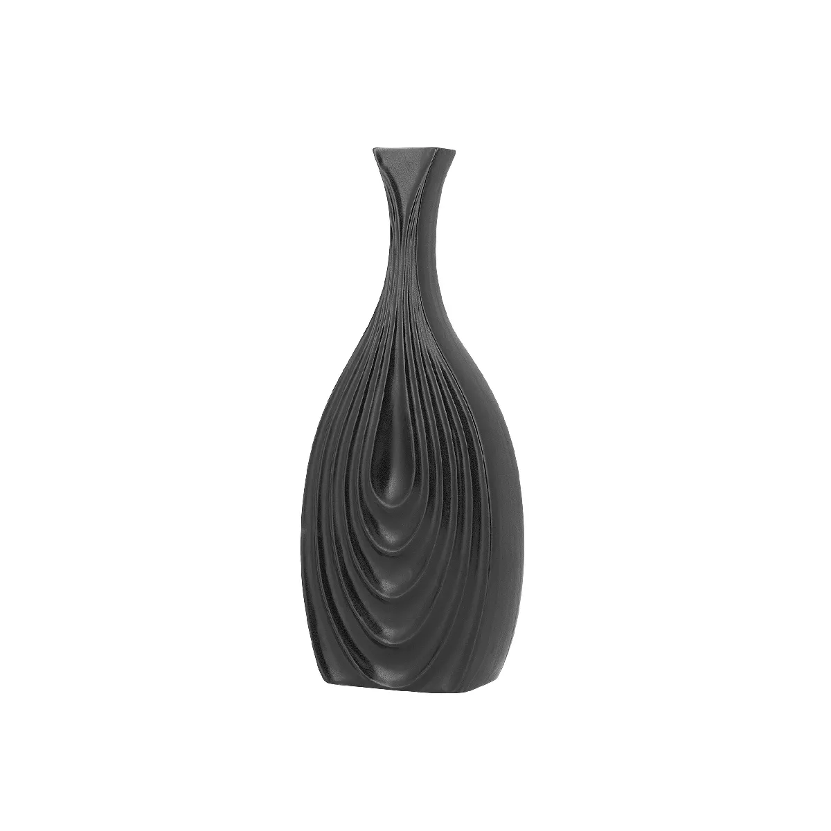 Beliani Vase THAPSUS Noir - Céramique