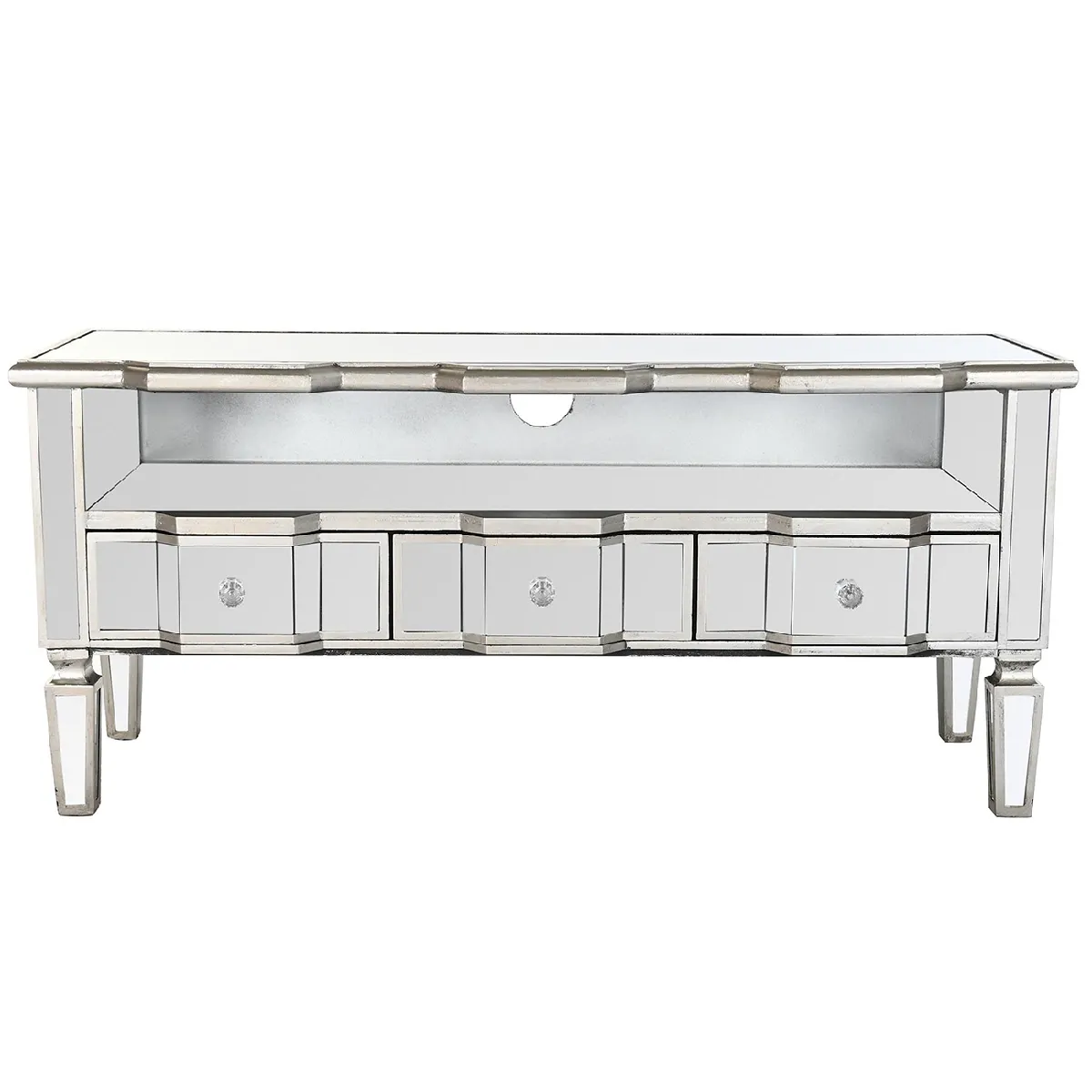 Pegane Meuble TV - Argent