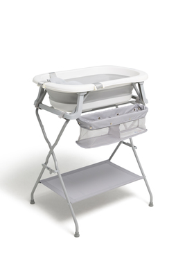 Beemoo CARE Assist Badebalje inkl. Badestøtte og Stativ, White/Grey