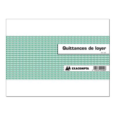 Exacompta - Manifold Carnet de quittances de loyer - 10,1 x 16,5 cm