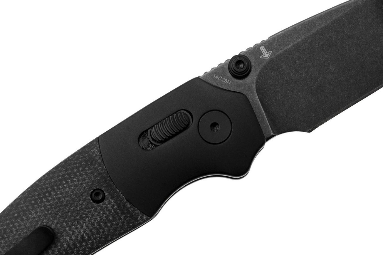 QSP Knife Vault QS157-A2 Dark Stonewashed Black Micarta, zakmes, Jacob Lundquist Design