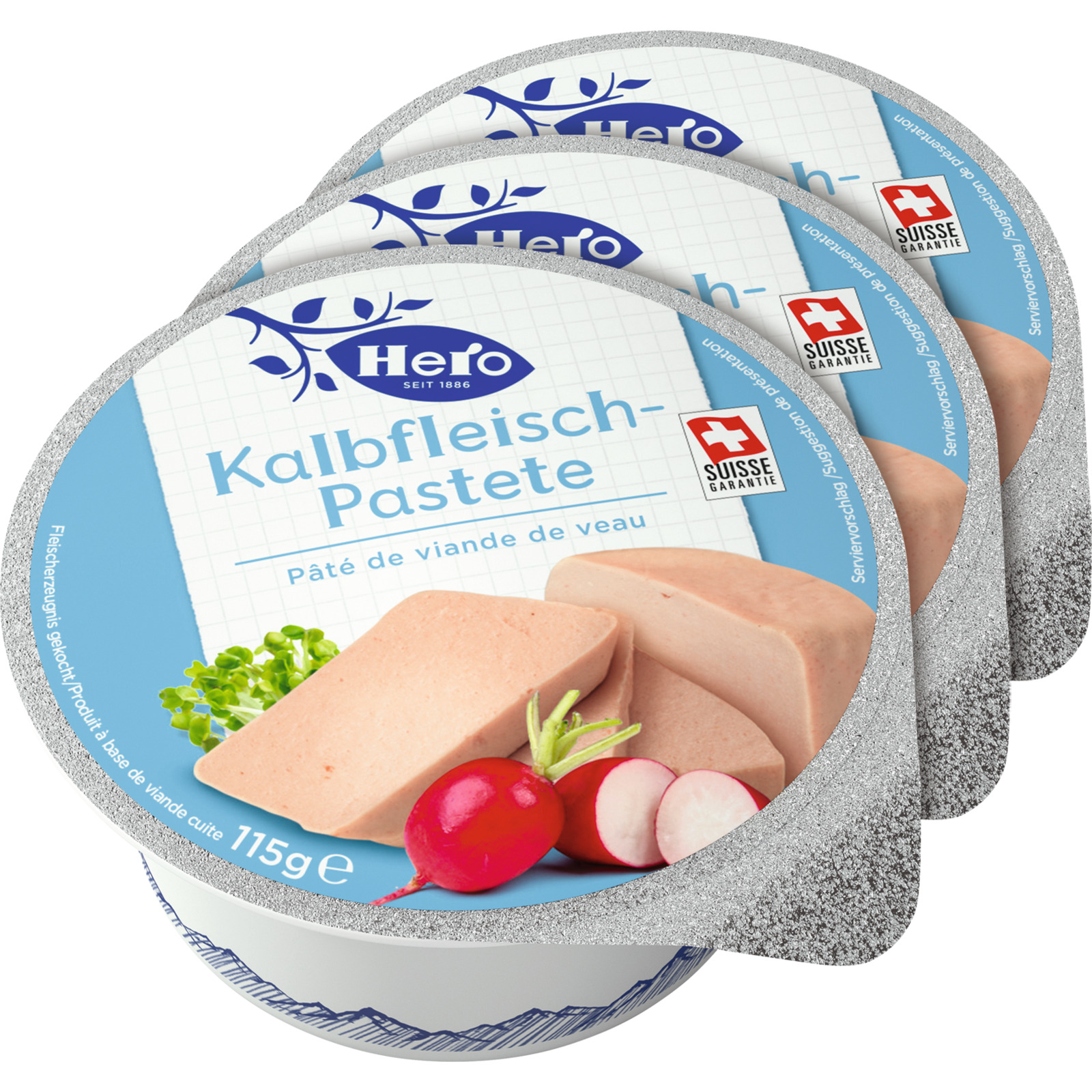 Hero Kalbsfleischpastete 3x115g