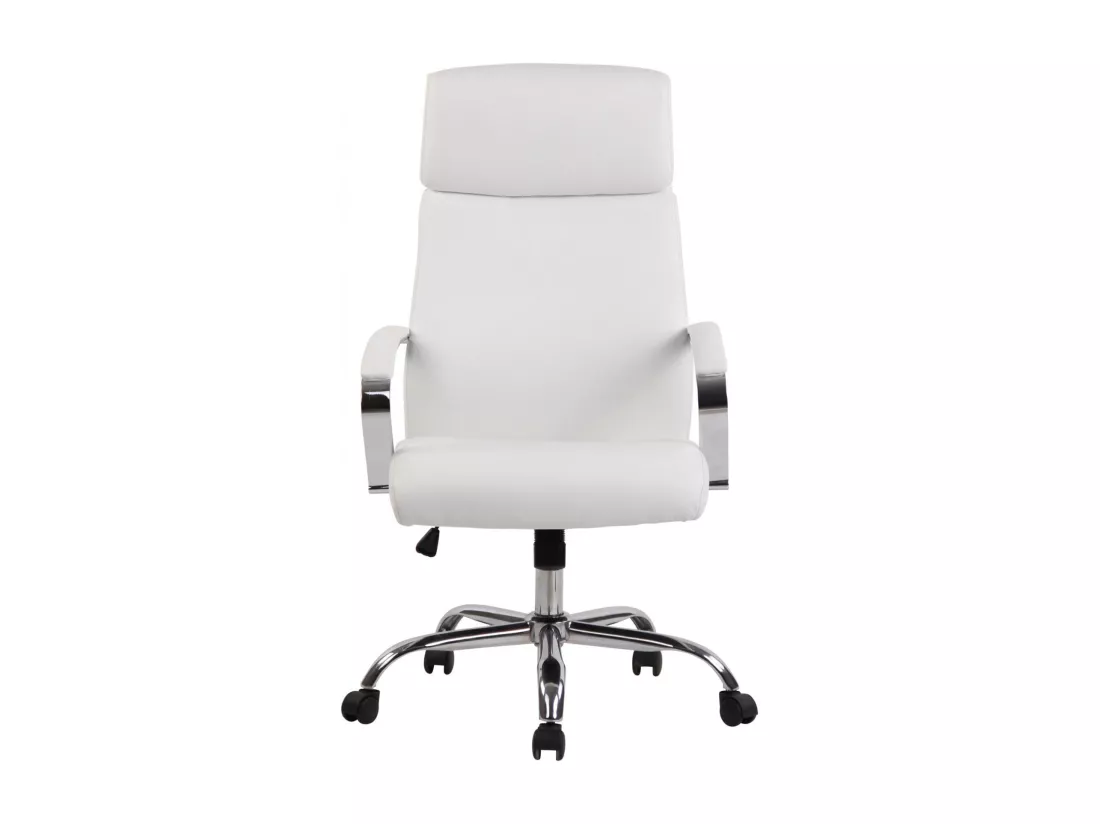 Chaise de bureau - Similicuir - Blanc - Faro XL