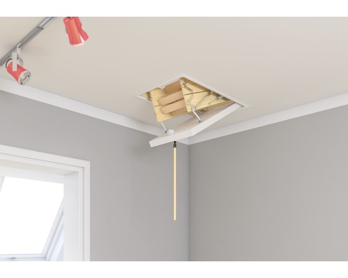 Dolle Mini zoldertrap 95 x 60 cm grenen beuken isolerend