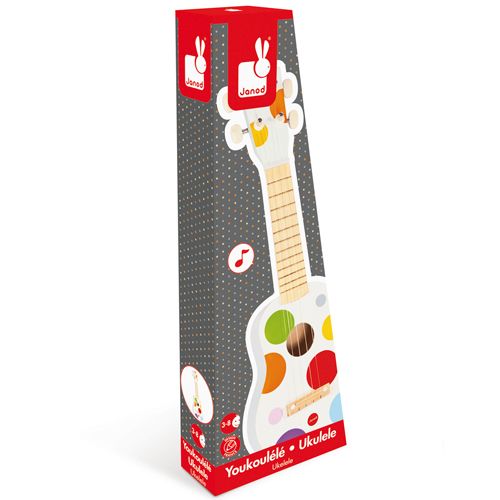 Janod gitaar ukelele 53 cm confetti 7597
