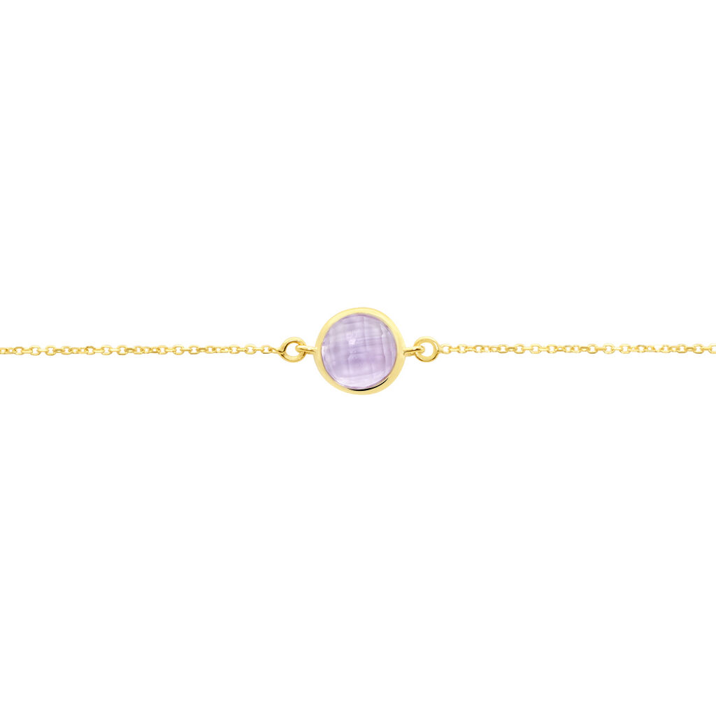 Bracelet Arenale Or Jaune Amethyste