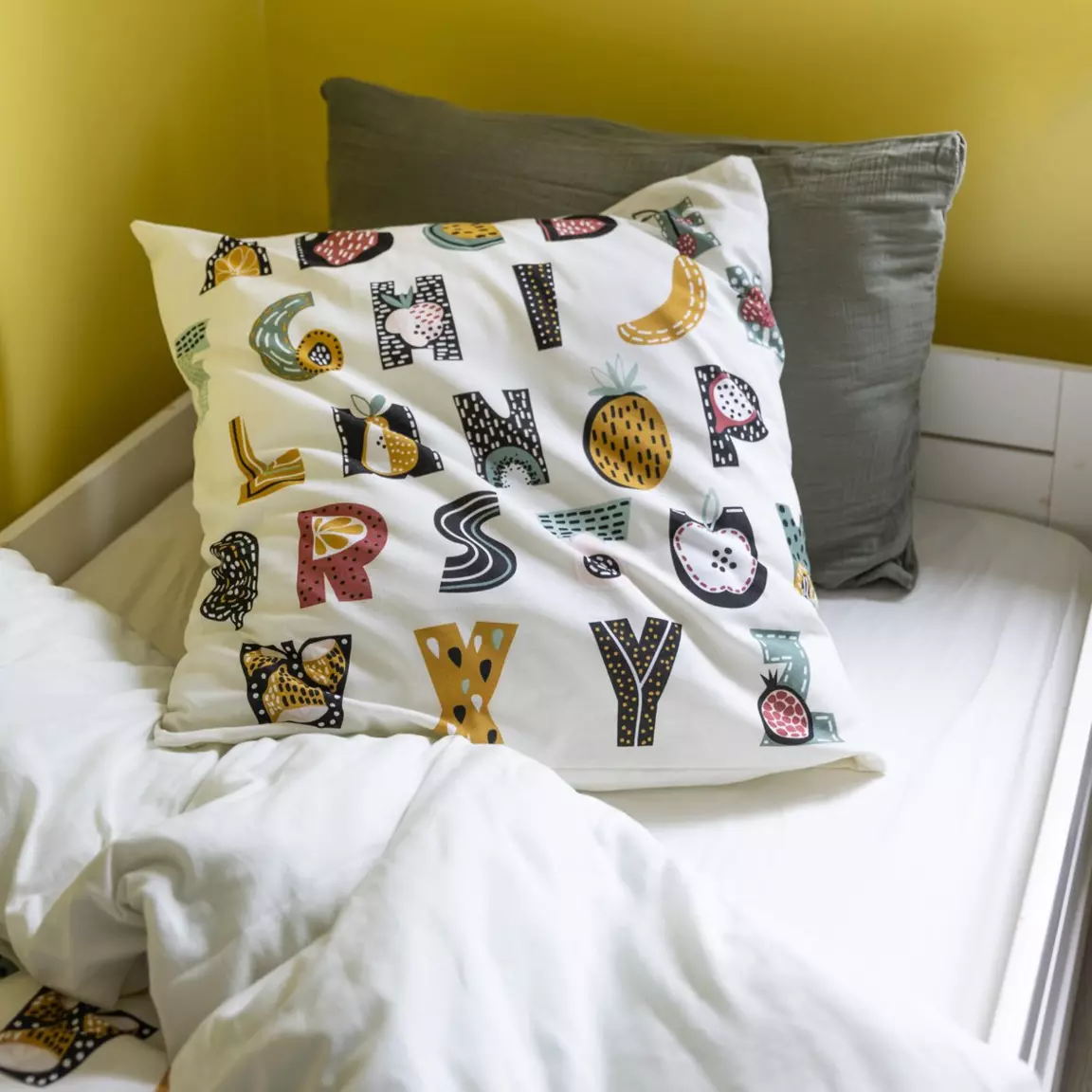 Housse de couette et une taie enfant coton (140 x 200 cm) Farandole Multicolore