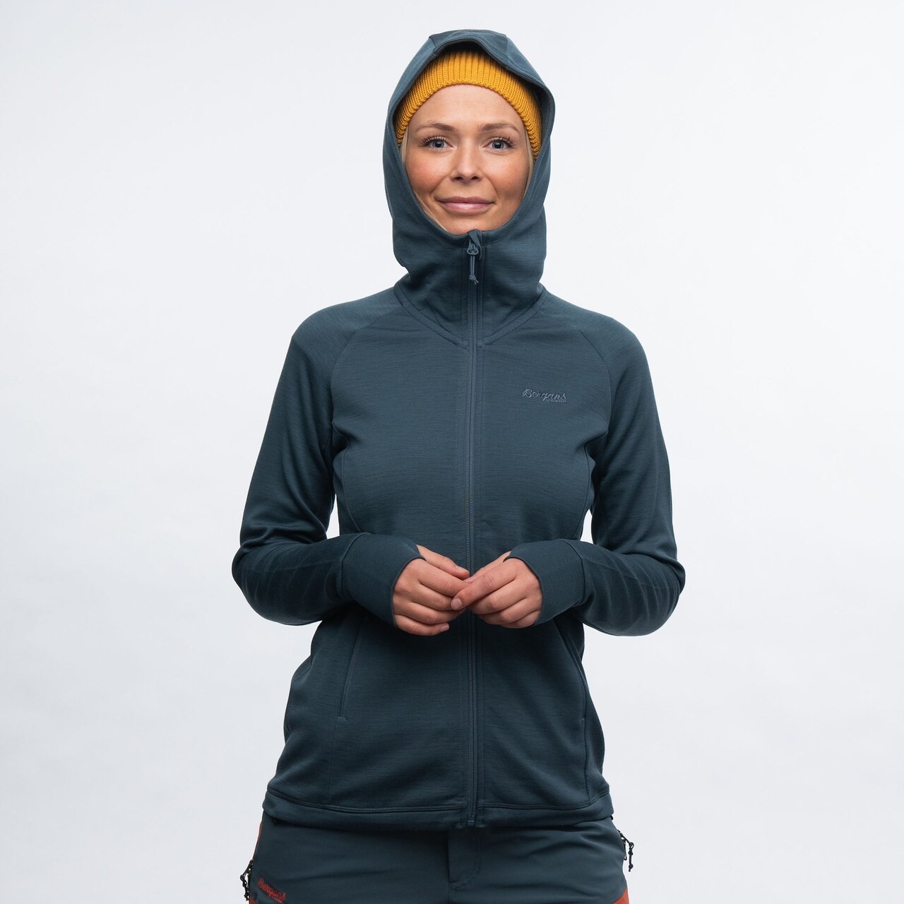 Ulstein Wool Hood Jacket Dame Orion Blue