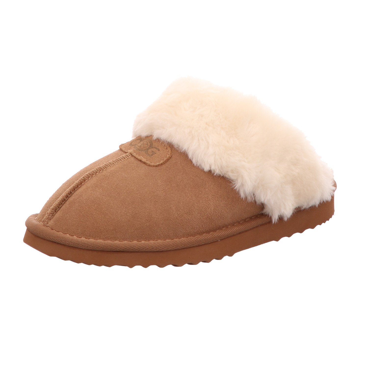 OOG Damen-Hausschuh-Pantoffel Braun