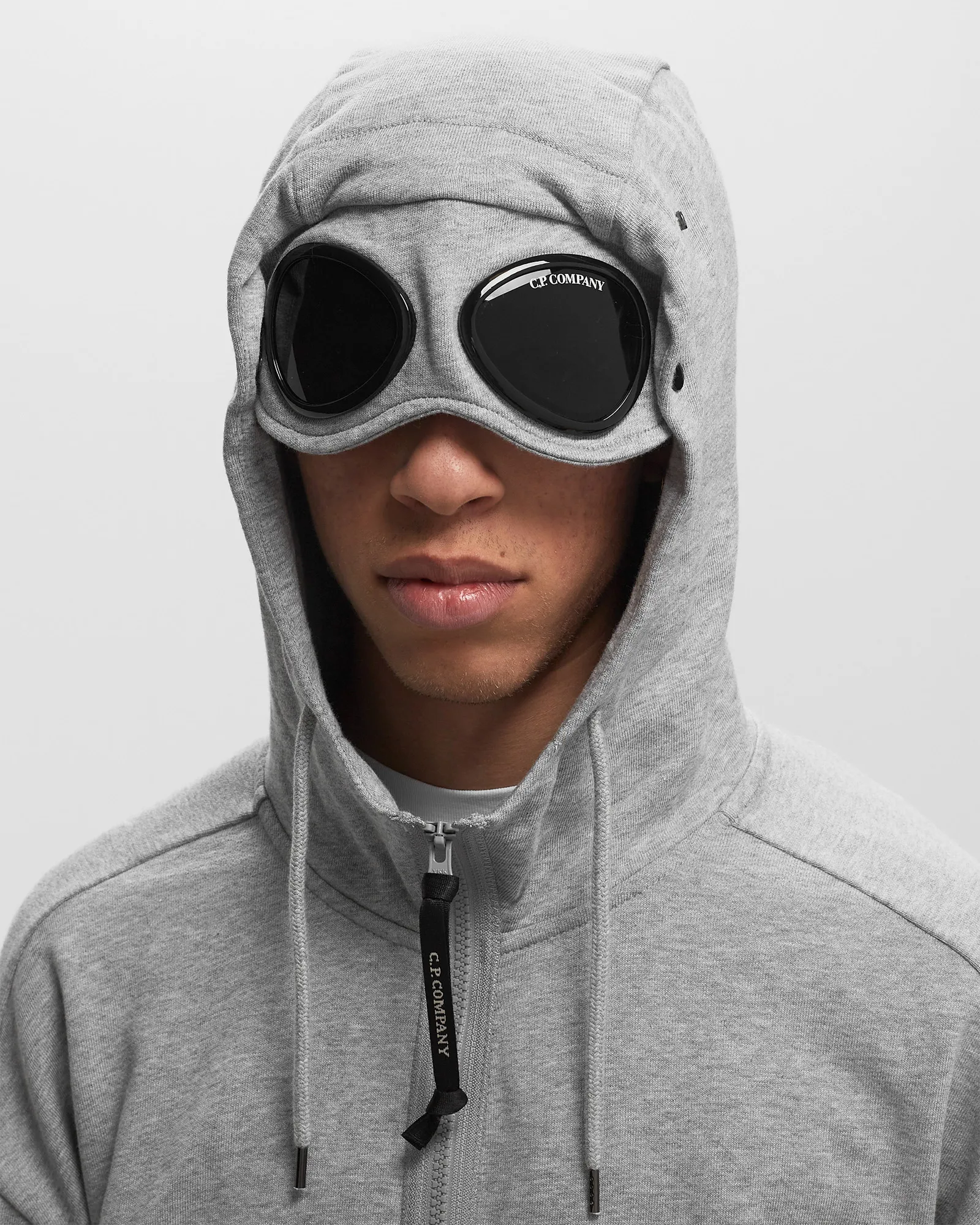 C.P. Company DIAGONAL RAISED FLEECE SWEATSHIRTS - HOODED OPEN