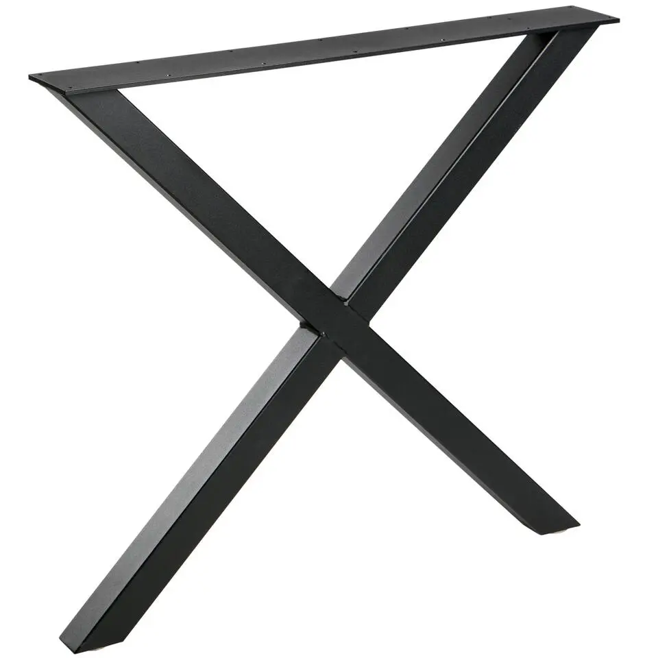 WOOOD Tablo X-Poot 1 Stuks - Metaal - Zwart - 72x79x10