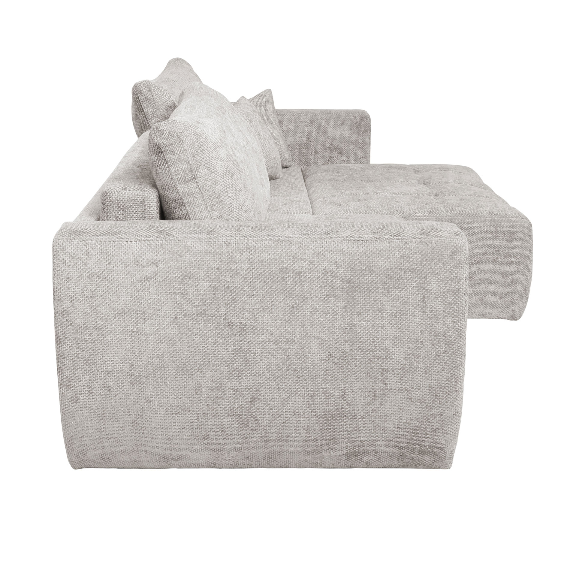 Big Sofa - pearl - mit Staukasten und Liegefunktion - 245 cm