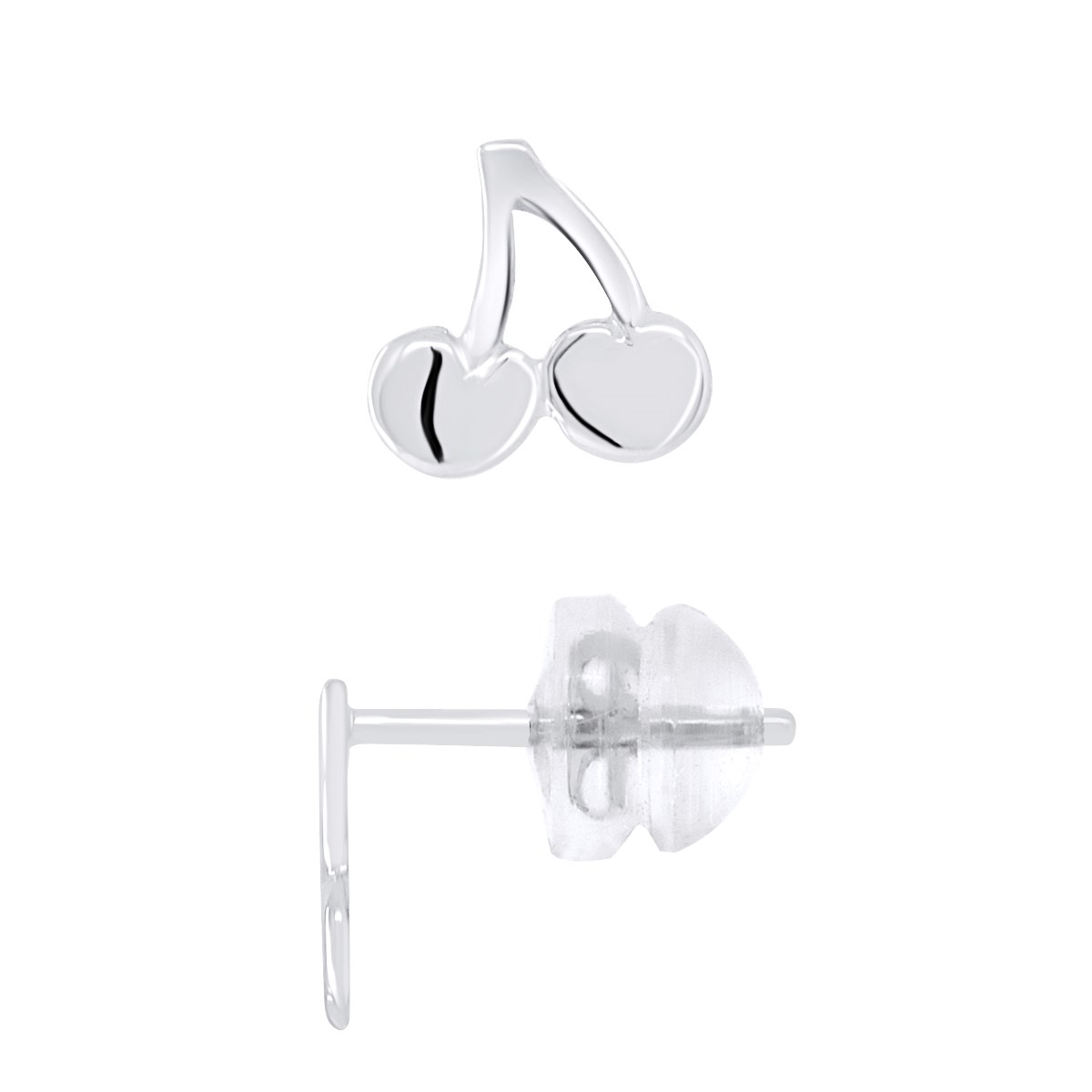 Boucles d'Oreilles CERISES - Or Blanc