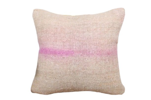 Kussen Kelim Vintage natural fade pink 45x45