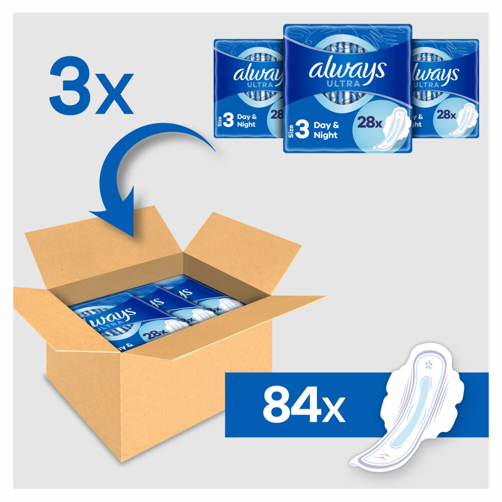 Always Maandverband Ultra Secure Night Extra84 stuks