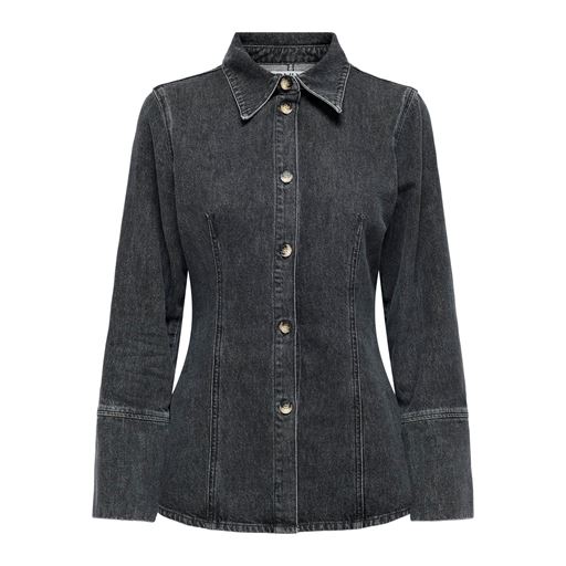 ONLY Nara Fitted Denimskjorte, Washed Black, S