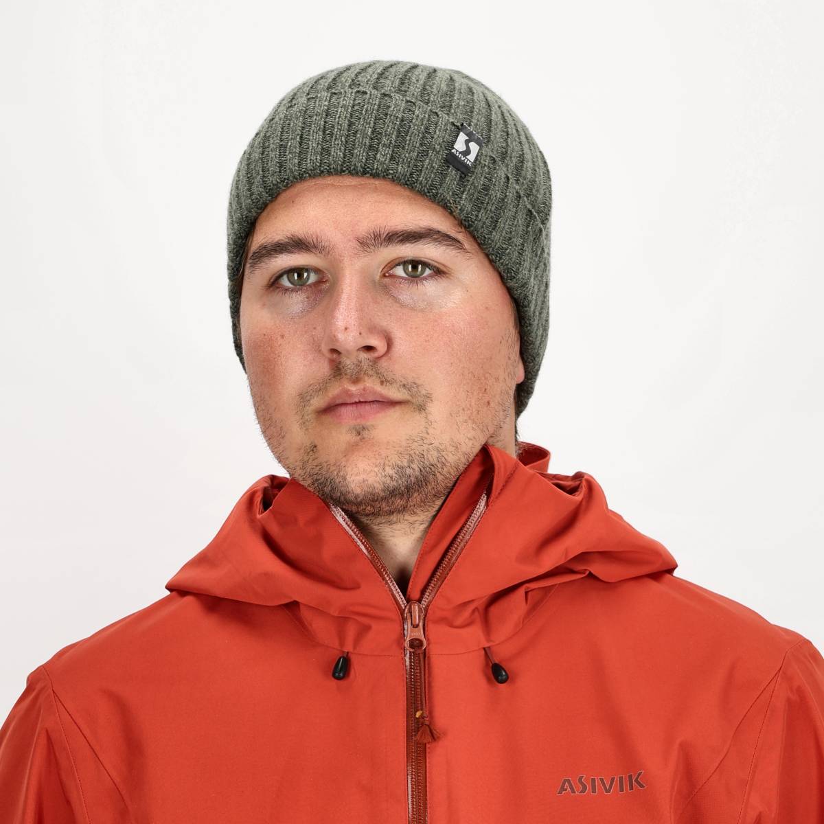 Asivik Knitted Heavy Wool Strikhue (Olive)