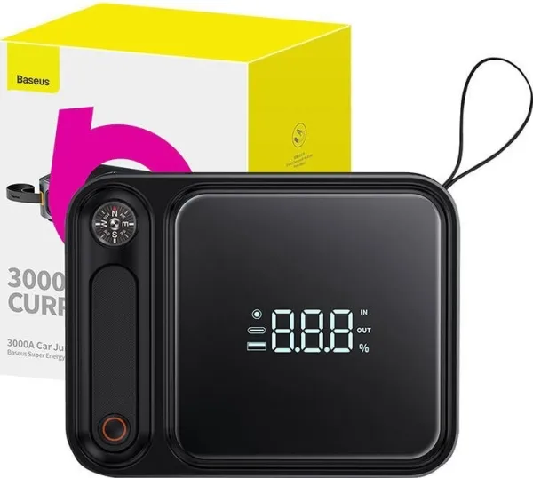 Baseus Powerbank / Baseus Super Energy Ultra starthjælp til bil, 3000A (sort)