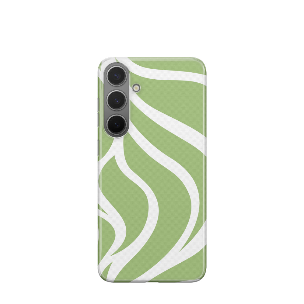 Samsung Galaxy S24 Plus Gummi Hülle Wellen der Natur - Grün