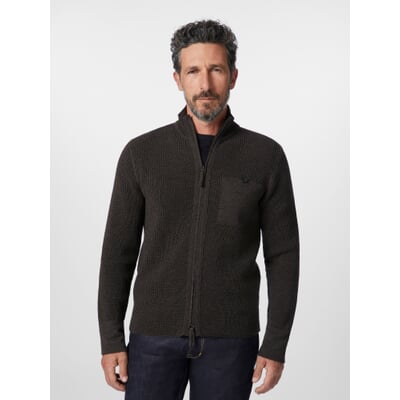 Herren-Strickjacke, Grafit